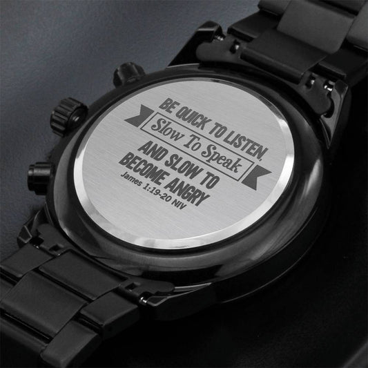 Be Quick to Listen James 119-20 Men's Watch