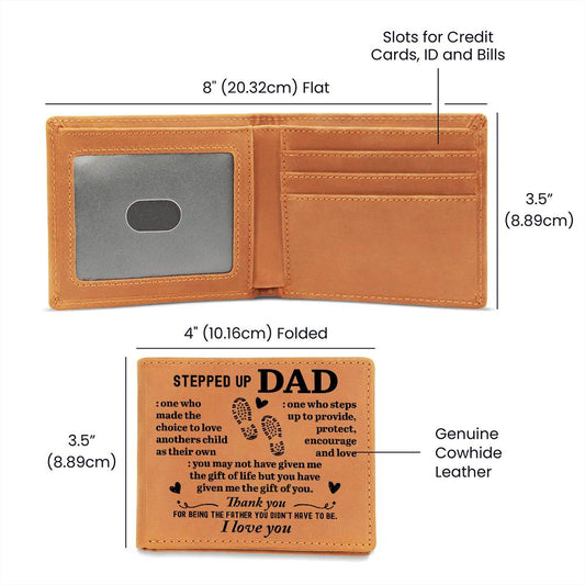To My Stepdad Choice to Love Leather Wallet