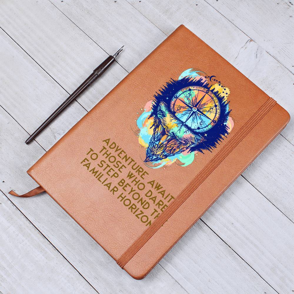 Adventure Awaits leather journal, alternate product image
