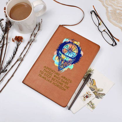 Adventure Awaits leather journal, additional product view