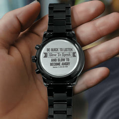 Be Quick to Listen James 119-20 Men's Watch