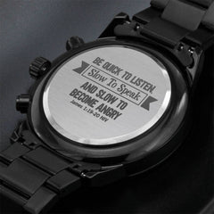 Be Quick to Listen James 119-20 Men's Watch