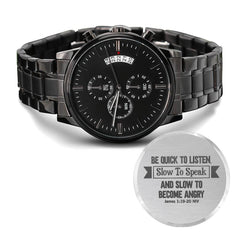 Be Quick to Listen James 119-20 Men's Watch