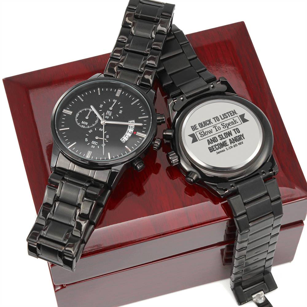 Be Quick to Listen James 119-20 Men's Watch