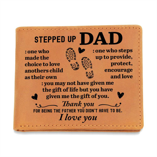 To My Stepdad Choice to Love Leather Wallet