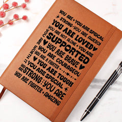 You Are a Fighter Leather Journal