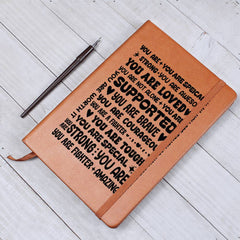 You Are a Fighter Leather Journal