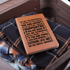You Are a Fighter Leather Journal