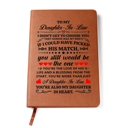 To My Daughter-in-Law Honor Leather Journal