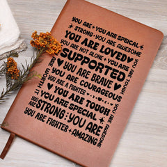 You Are a Fighter Leather Journal
