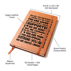 You Are a Fighter Leather Journal