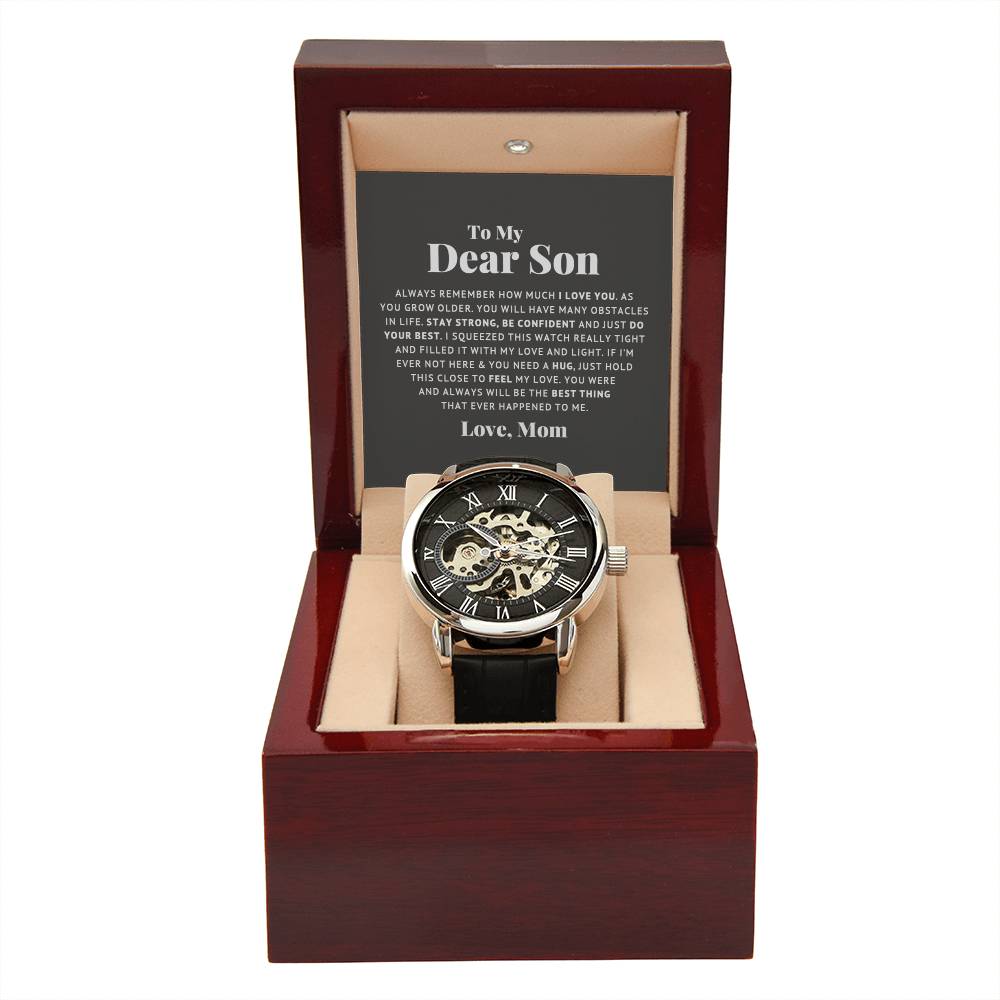 To My Dear Son Always Remember I Love You Openwork Watch