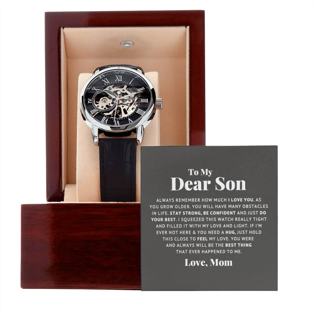 To My Dear Son Always Remember I Love You Openwork Watch