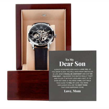 To My Dear Son Always Remember I Love You Openwork Watch