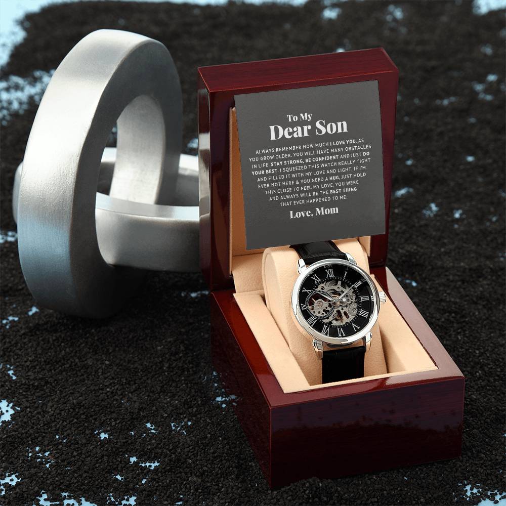 To My Dear Son Always Remember I Love You Openwork Watch