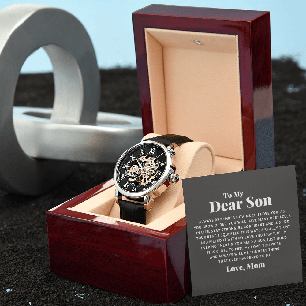 To My Dear Son Always Remember I Love You Openwork Watch
