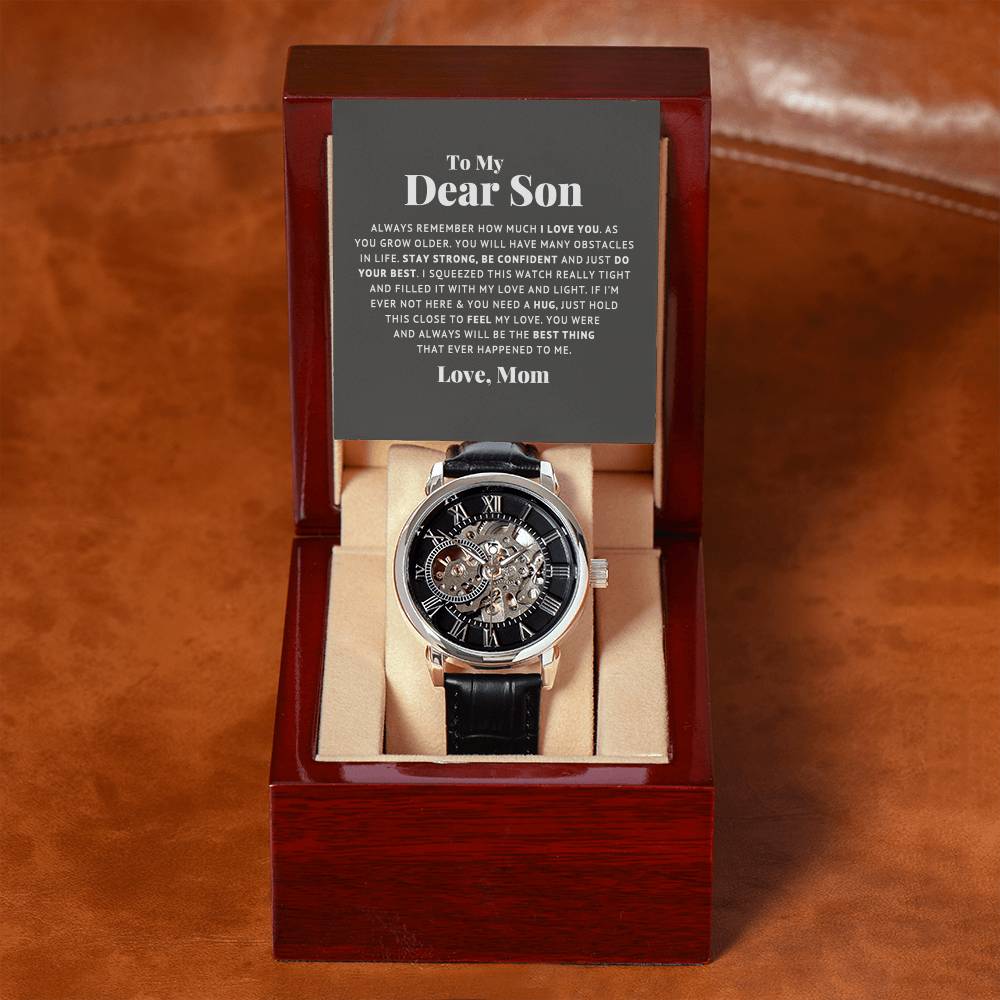 To My Dear Son Always Remember I Love You Openwork Watch