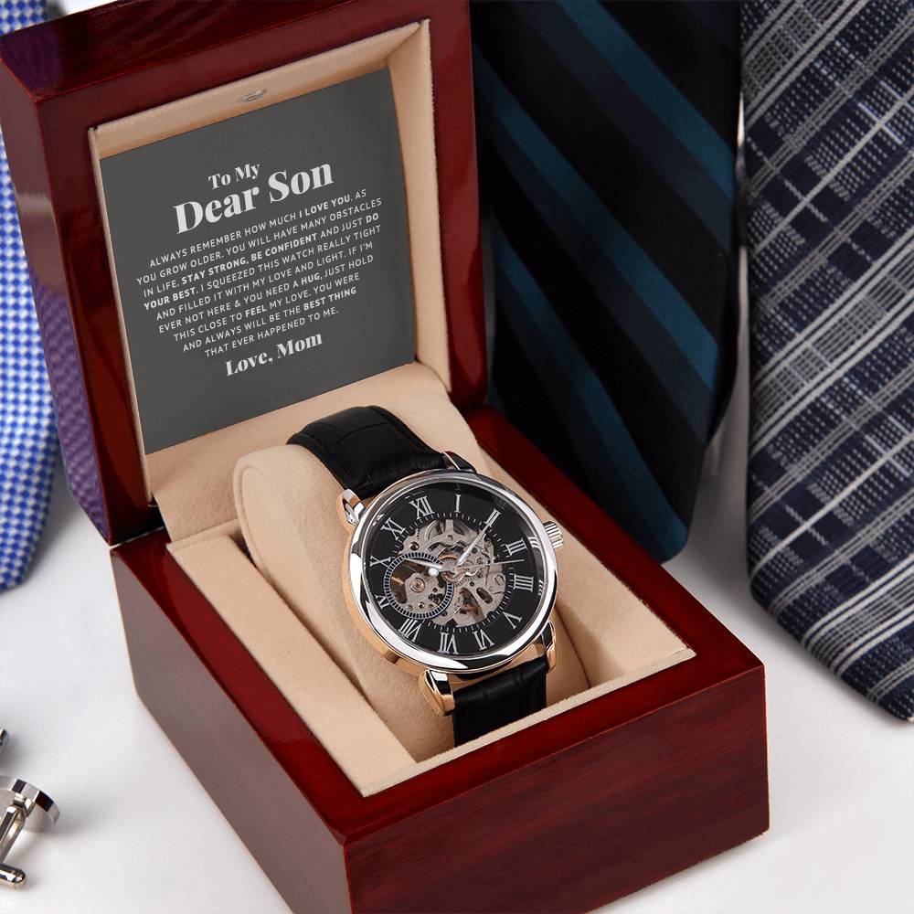To My Dear Son Always Remember I Love You Openwork Watch