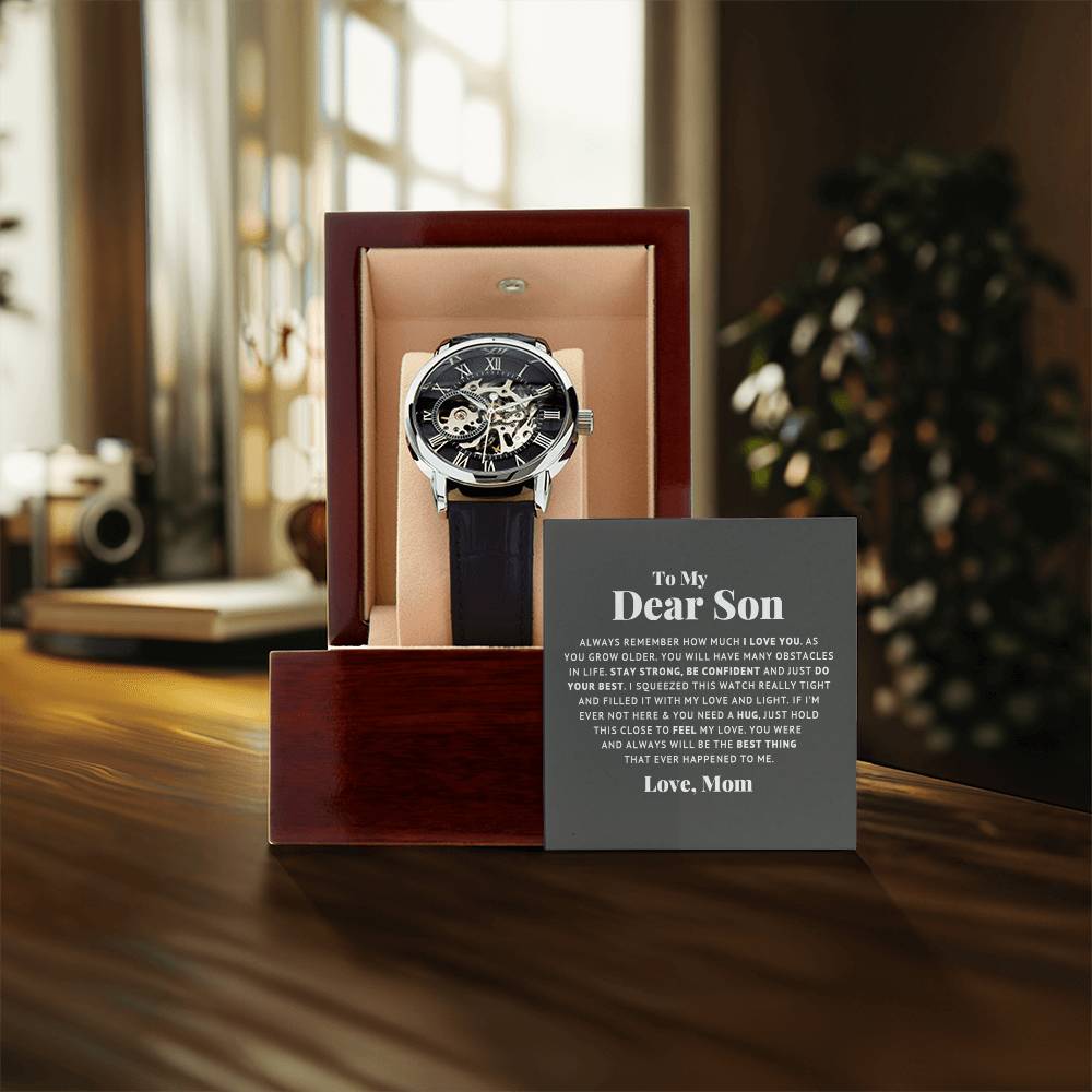 To My Dear Son Always Remember I Love You Openwork Watch