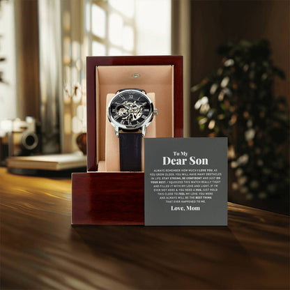 To My Dear Son Always Remember I Love You Openwork Watch