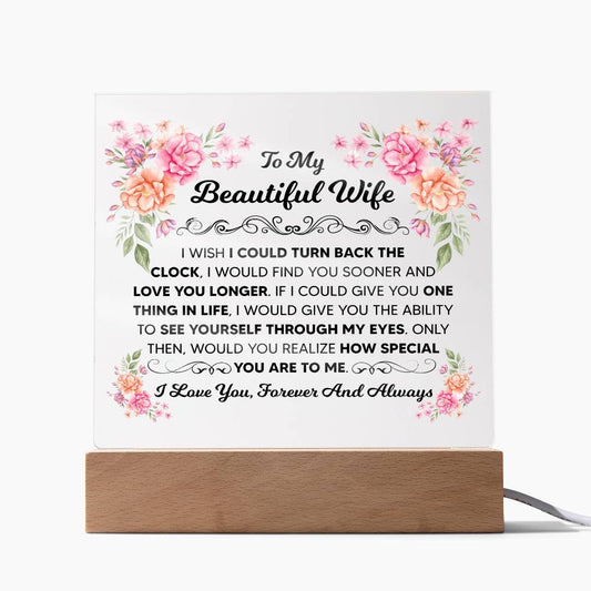To My Beautiful Wife Acrylic Square
