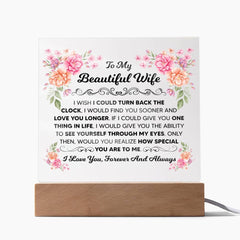 To My Beautiful Wife Acrylic Square