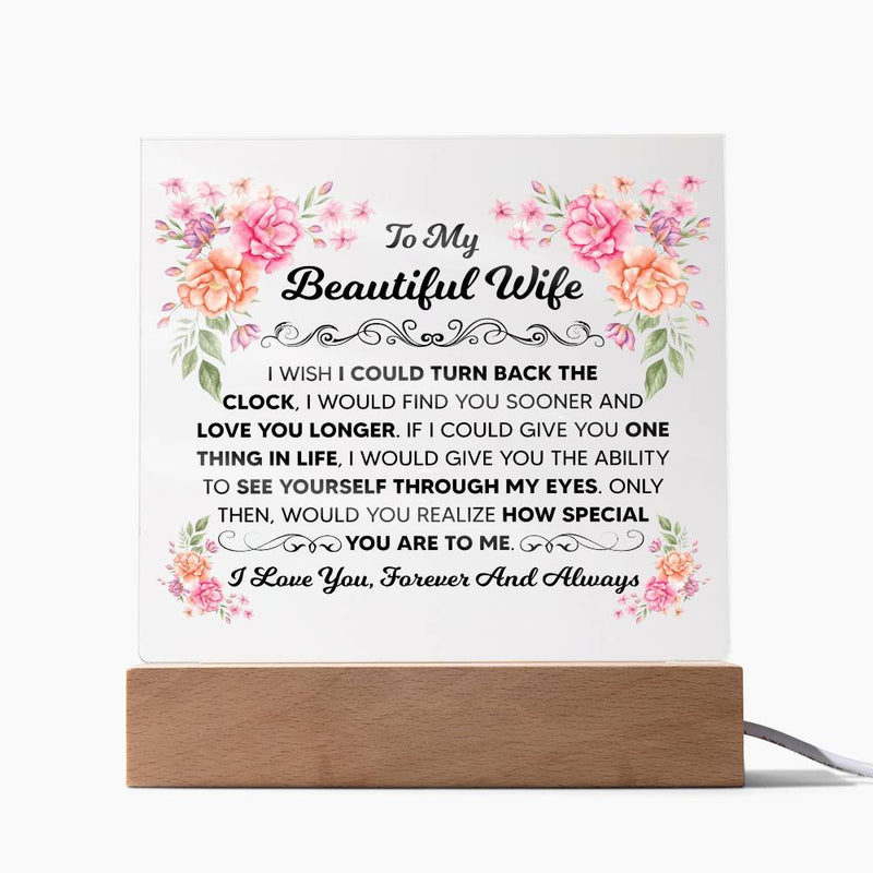 To My Beautiful Wife Acrylic Square