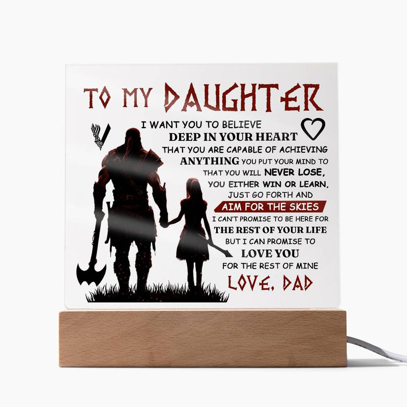 To My Daughter Skies Acrylic Square