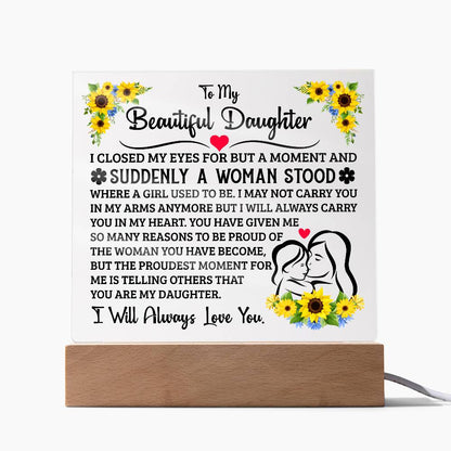 To My Daughter Acrylic Square