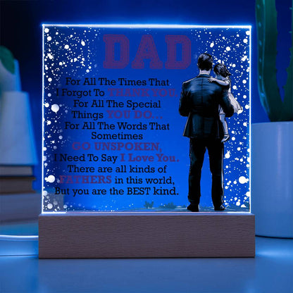 Thank You Dad Acrylic Square