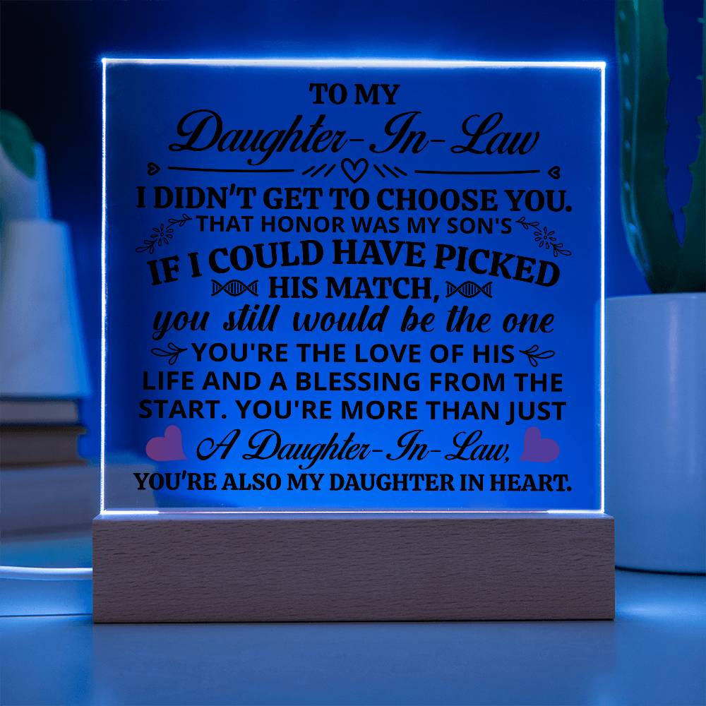 To My Daughter-in-Law Honor Acrylic Square