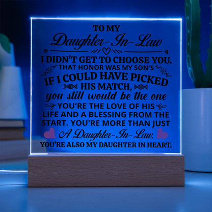 To My Daughter-in-Law Honor Acrylic Square