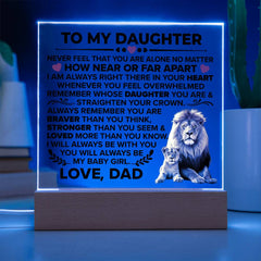 To My Daughter Braver Acrylic Square