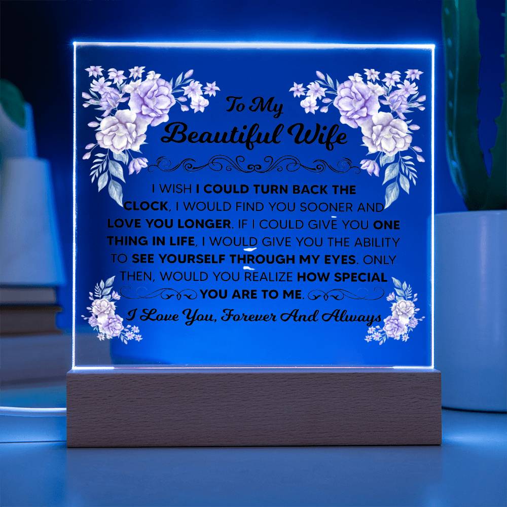 To My Beautiful Wife Acrylic Square