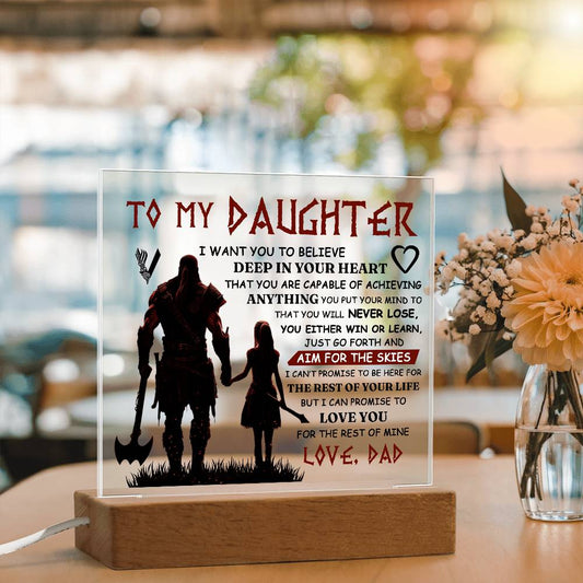 To My Daughter Skies Acrylic Square