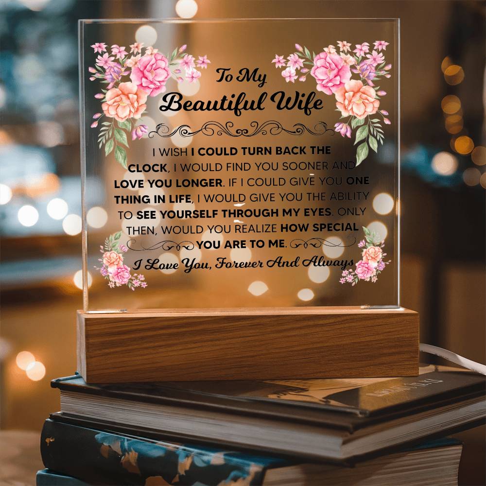 To My Beautiful Wife Acrylic Square