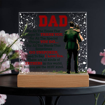 Thank You Dad Acrylic Square