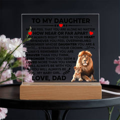 To My Daughter Braver Acrylic Square