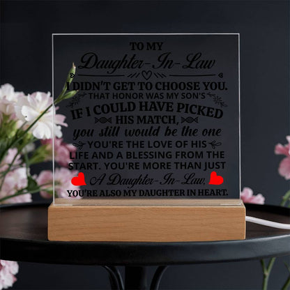 To My Daughter-in-Law Honor Acrylic Square