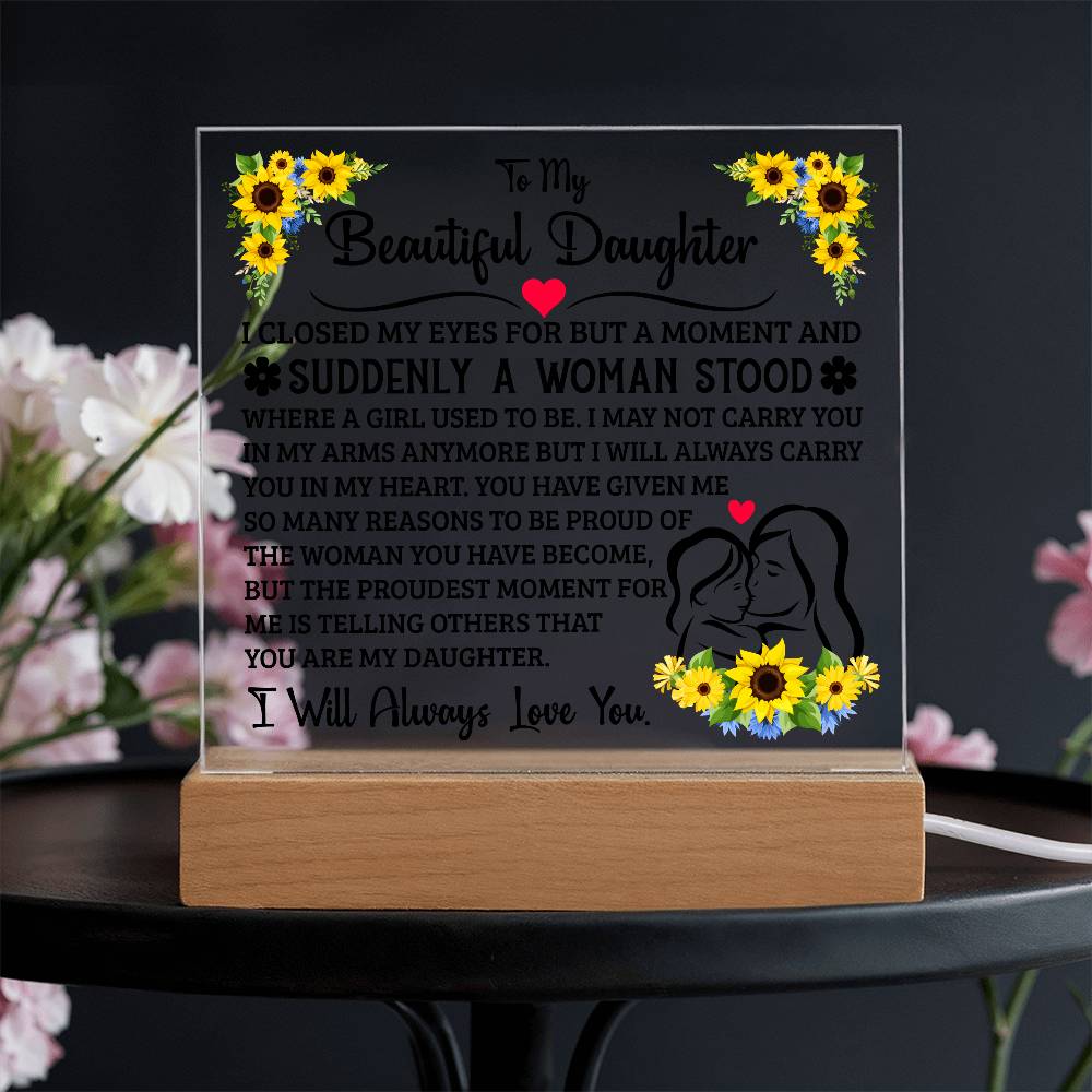 To My Daughter Acrylic Square
