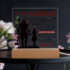 To My Daughter Skies Acrylic Square