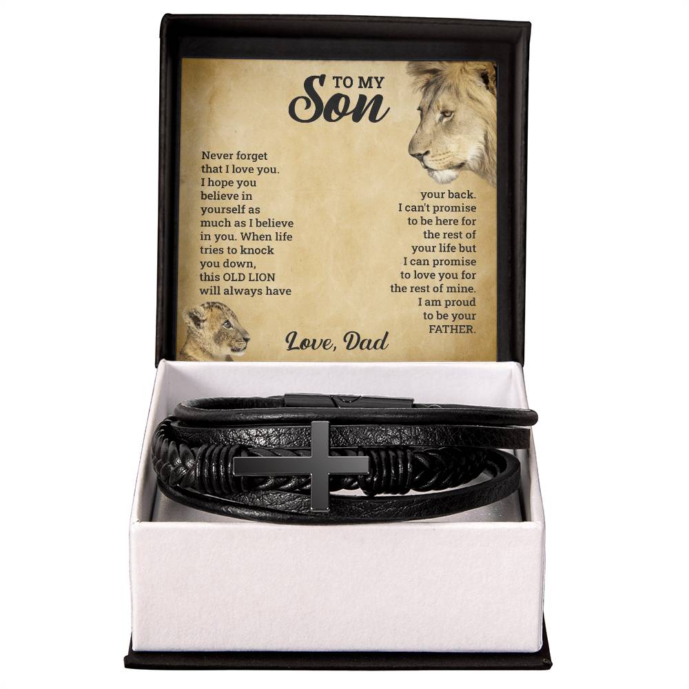 To My Son -Cross Bracelet