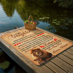 To My Daughter This Old Lion Sherpa Fleece Blanket