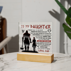 To My Daughter Skies Acrylic Square
