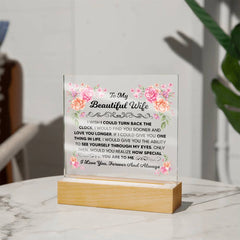 To My Beautiful Wife Acrylic Square