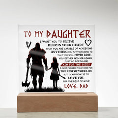To My Daughter Skies Acrylic Square