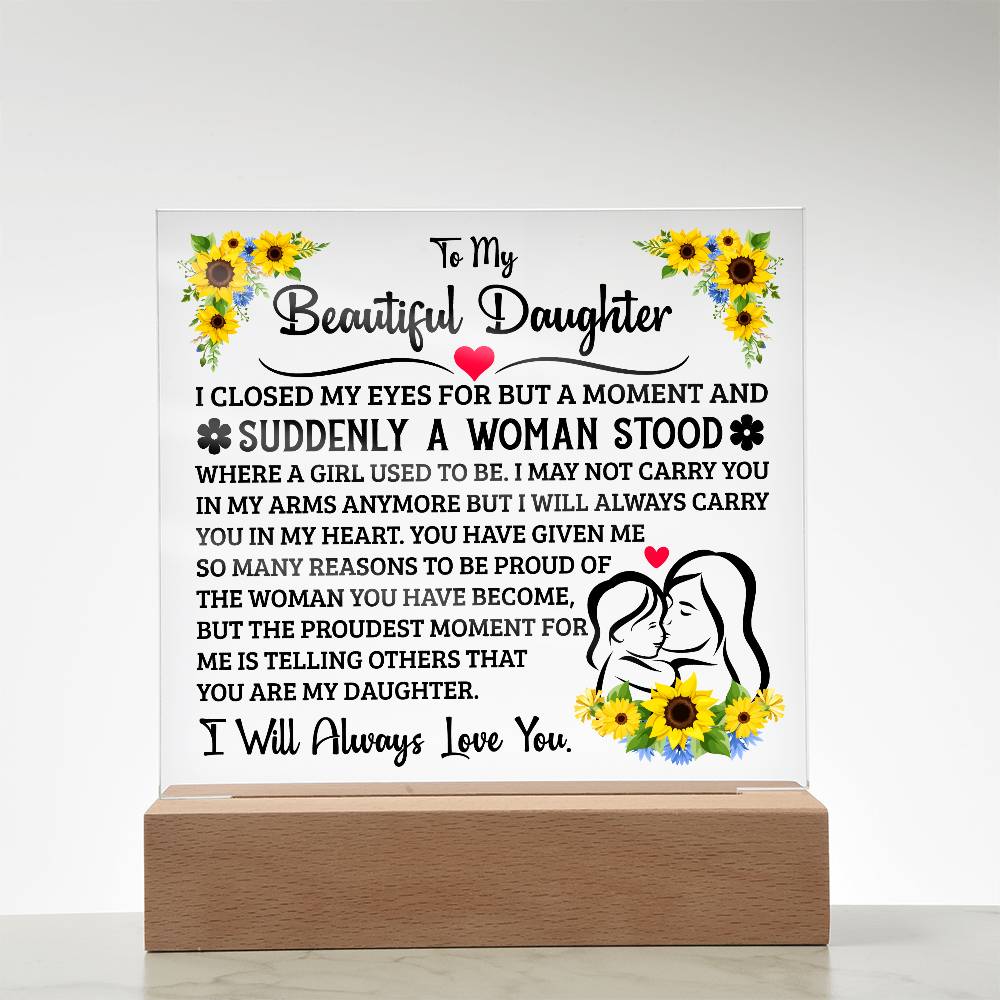 To My Daughter Acrylic Square