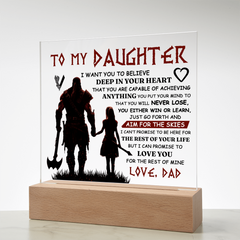 To My Daughter Skies Acrylic Square