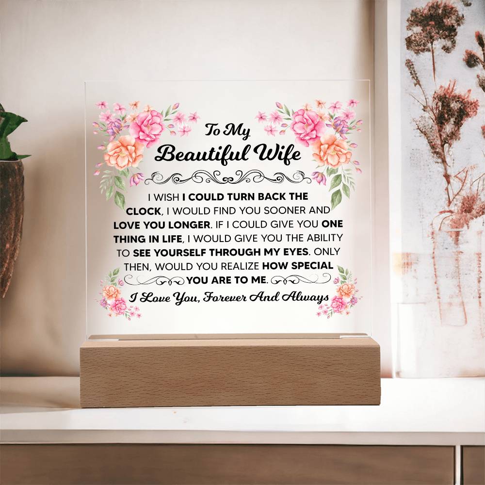To My Beautiful Wife Acrylic Square