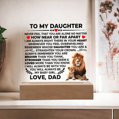 To My Daughter Braver Acrylic Square